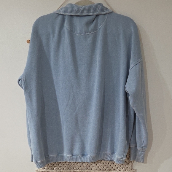 Aerie Getaway Quarter Snap Sweatshirt M - Picture 3 of 4